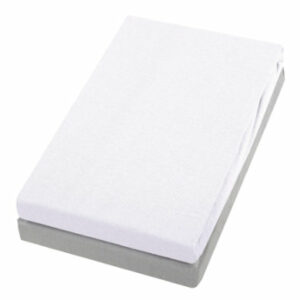 Alvi® Spannbettlaken Doppelpack weiß/silber 40 x 90 cm