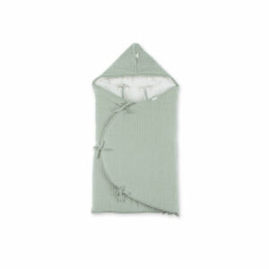 BEMINI Baby nest ausgekleidet Pady velvet + jersey Grün Grau