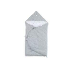 BEMINI Baby nest ausgekleidet Pady waffle + jersey bio Grau melange
