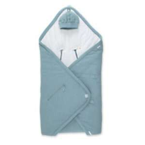 BEMINI Wickeldecke Pady tetra jersey + jersey Mineralblau