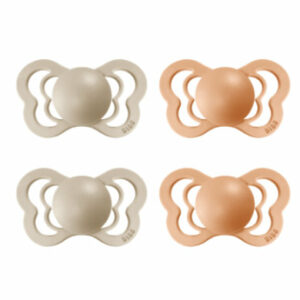 BIBS Schnuller Couture Vanilla / Peach Silikon 0-6 Monate