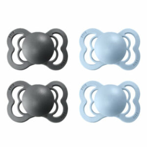 BIBS Schnuller Supreme Baby Blue / Iron Silikon 6-36 Monate