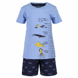 BLUE SEVEN Girls 2er Set T-Shirt + Shorts Hellblau