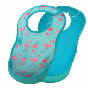 Bibetta Neopren-Lätzchen UltraBib® Flamingos / Türkis