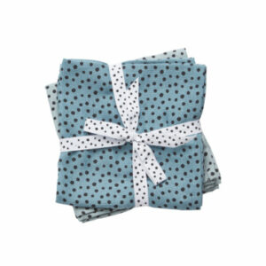 Done by Deer™ Spucktuch 2er-Pack Happy dots Blau