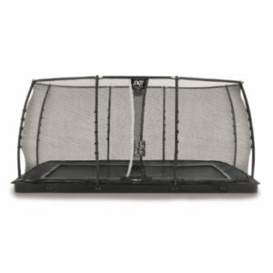 EXIT Dynamic ebenerdiges Trampolin 275 x 458 cm mit Sicherheitsnetz