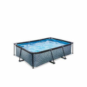 EXIT Frame Pool 220x150x60cm (12v Kartusche Filterpumpe) - Grau
