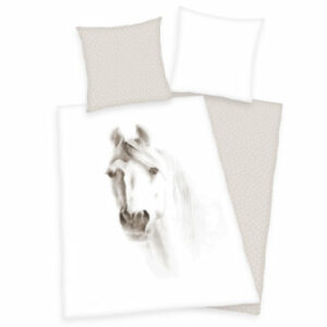 HERDING Bettwäsche Weißes Pferd 135 x 200 cm
