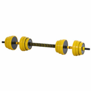 HOMCOM 2-in-1 Hantelset gelb