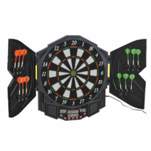 HOMCOM Elektronische Dartscheibe inklusive 12 Pfeile schwarz