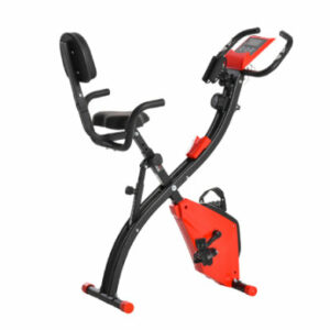 HOMCOM Fahrradtrainer mit LCD Display rot