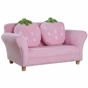 HOMCOM Kinder Erdbeersofa rosa