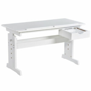HOMCOM Schreibtisch mit höhenverstellbarer Tischplatte weiß