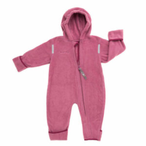 Hoppediz Overall aus Fleece Babyeinteiler beere