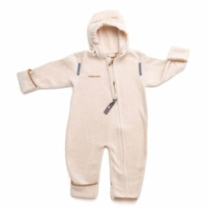 Hoppediz Overall aus Fleece Babyeinteiler creme