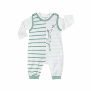 JACKY Strampler-Set ANIMAL FRIENDS offwhite/ringel