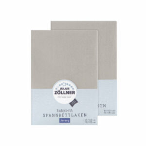 JULIUS ZÖLLNER Spannbetttuch Doppelpack Jersey taupe