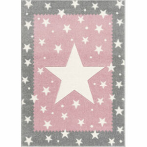 LIVONE Kinderteppich Kids love Rugs FANCY silbergrau/rosa 120x170cm