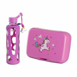 Leonardo Brotdose + Trinkflasche Bambini 2er Set rosa