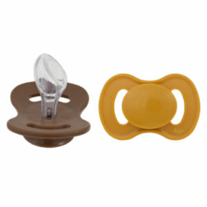 Lullaby Planet Schnuller Dental aus Silikon Gr. 2 Honey Mustard & Hazelnut Brown