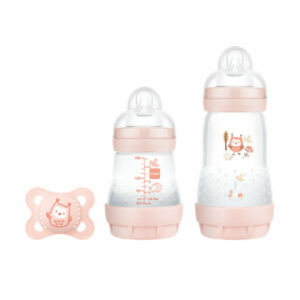 MAM Babyflasche Easy Start Anti Colic-Elements Starter Set S Eule in rosa