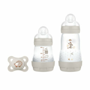 MAM Babyflasche Easy Start Anti Colic-Elements Starter Set S Hase in grau