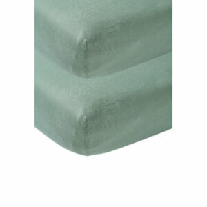 Meyco Jersey Spannbettlaken 2er Pack 70 x 140 cm stone green