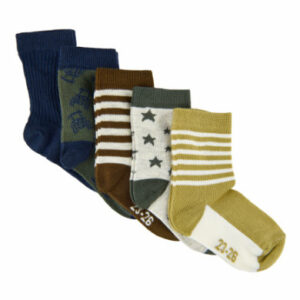 Minymo Socken 5er-Pack Muster Thrush