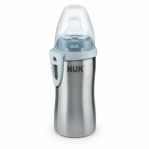 NUK Trinkflasche Active Cup blau aus Edelstahl ab 12. Monate