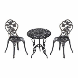 Outsunny Gartenmöbel als 3-teiliges Set schwarz