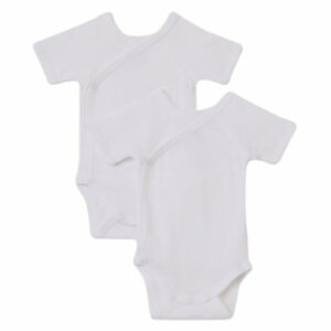 Petit Bateau 2-Pack Wickelbody weiß kurzarm