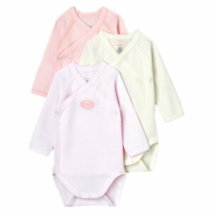 Petit Bateau Bodies 3er Pack rosa/pink/gelb