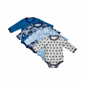 Pippi Langarm Body 4er-Pack blue