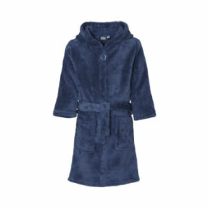 Playshoes Fleece-Bademantel uni marine