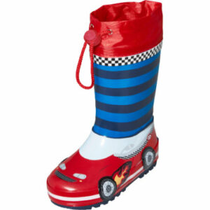 Playshoes Gummistiefel Rennwagen rot/blau