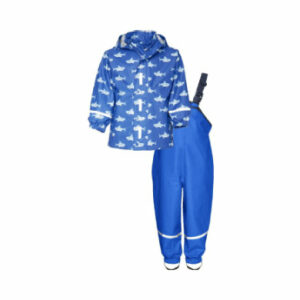 Playshoes Regen-Set Hai blau