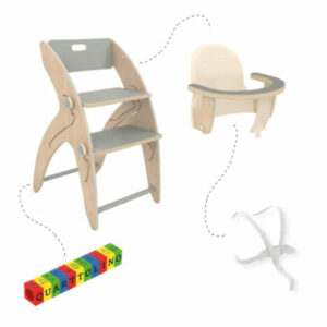 QuarttoLino® Hochstuhl Set Mini Grau