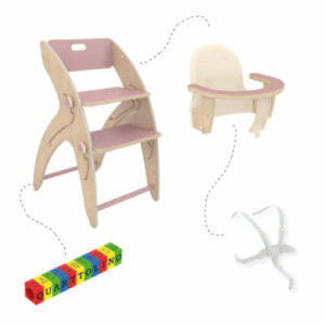 QuarttoLino® Hochstuhl Set Mini Rosa