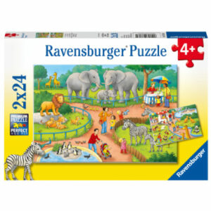 Ravensburger Puzzle 2x24 - Ein Tag im Zoo