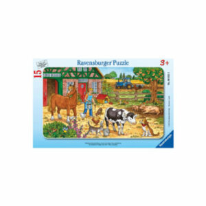 Ravensburger Rahmenpuzzle - Glückliches Bauernhofleben 15 Teile