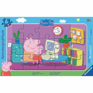 Ravensburger Rahmenpuzzle - Peppa Pig: Peppa am Computer 15 Teile