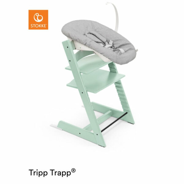 STOKKE® Tripp Trapp® Hochstuhl Buche Soft Mint inkl. Newborn Set™ Grey