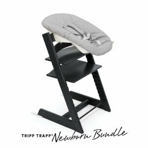 STOKKE® Tripp Trapp® Hochstuhl Buche schwarz inkl. Newborn Set™ Grey