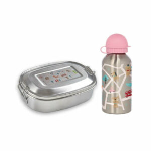 Sigikid Edelstahl-Lunchset 2er Set rosa