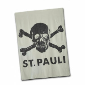 St. Pauli Decke Totenkopf grau