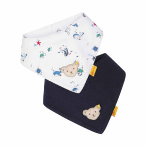 Steiff Baby Halstuch 2er Pack navy