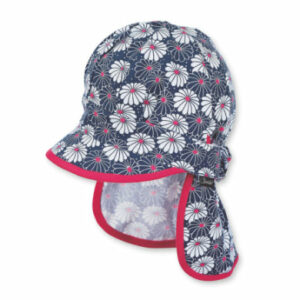 Sterntaler Girls Schirmmütze Nackenschutz Blumen marine