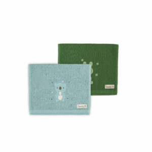 Sterntaler Kinderhandtuch Doppelpack Kinni+Kalla dunkelgrün 50 x 30 cm