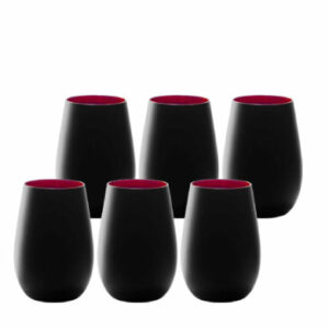 Stölze Lausitz Becher Elements 465 ml 6er Set schwarz-rot