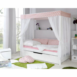 TiCAA Himmelbett Stern rosa mit Zusatzbett